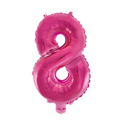 Globo Foil Figura 8 Fucsia XL 86cm vacío