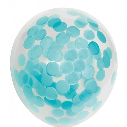 Globos Confeti Azul Claro 30cm 6pcs