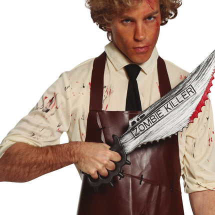 Cuchillo Asesino Zombie Halloween 50cm