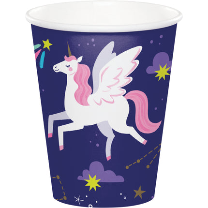 Vasos Unicornio 256ml 8ud