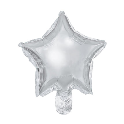 Globo de Helio Estrella Plata Vacío 25cm 25pcs