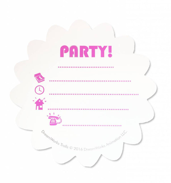 Invitaciones Trolls 6pcs