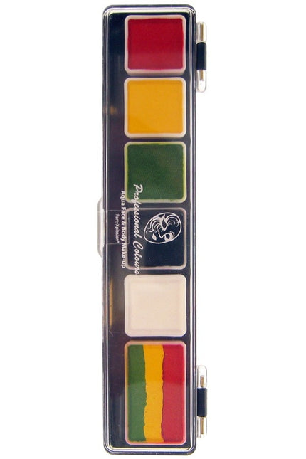 PXP Paleta De Colores Rasta 5 X 3 Y 1 X 6gr Con Pincel Tamaño 25 Colores Regulares Y 1 Splitcake.