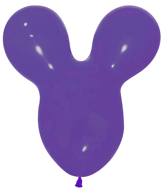 Globos Cabeza de Ratón Violeta 25pcs