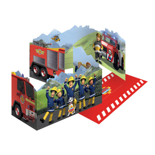 Fireman Sam Invitaciones y Sobres 8pcs