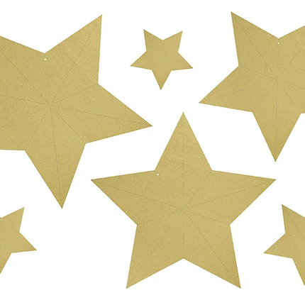 Decoración Estrellas Oro 6pcs