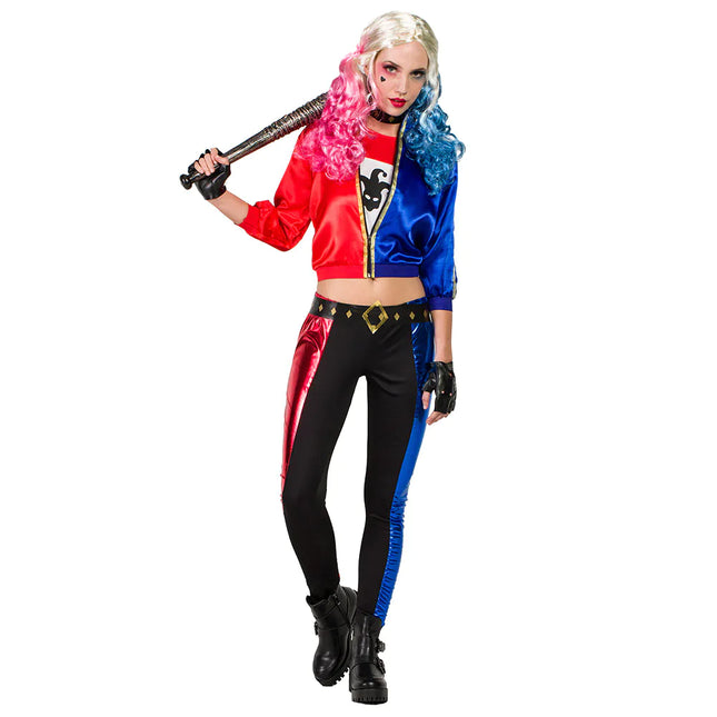 Disfraz de Harley Quinn Azul Rojo Mujer