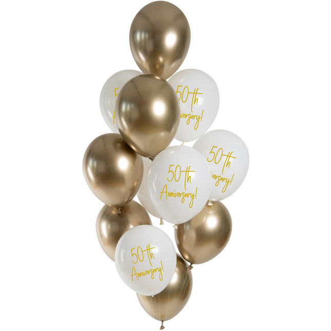 Globos de Oro 50 Años 33cm 12pcs