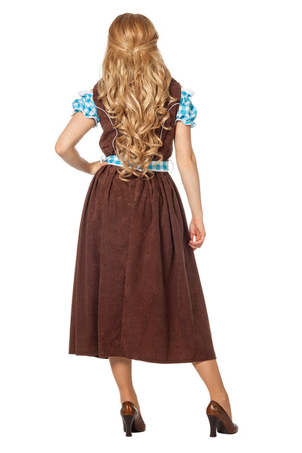 Vestido Dirndl Azul Oktoberfest Damas Largo