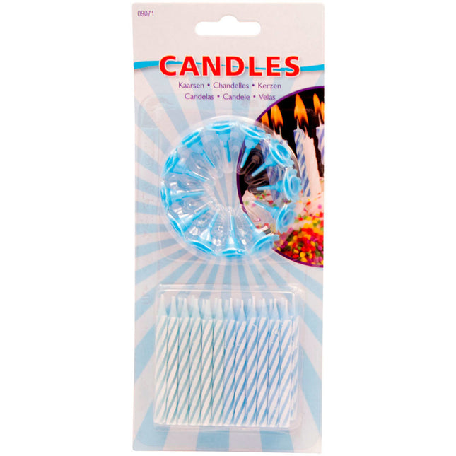 Velas azules 6cm 24pcs