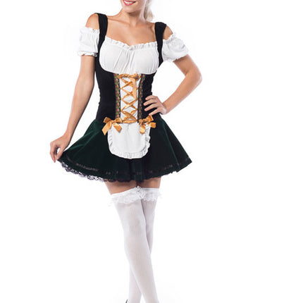 Vestido Dirndl Oktoberfest Lazos Dorados