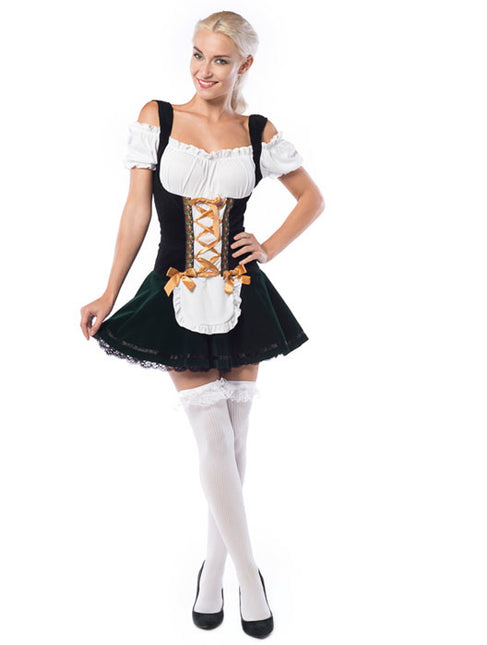 Vestido Dirndl Oktoberfest Lazos Dorados