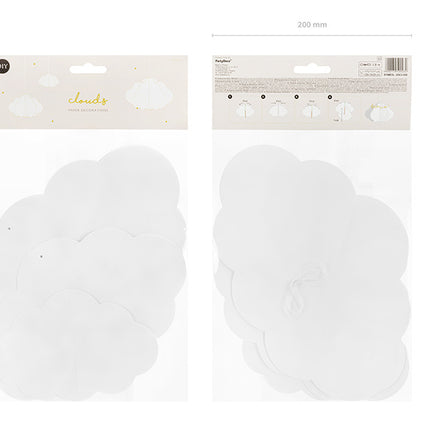 Decoración Colgante Nubes Blancas 3pcs