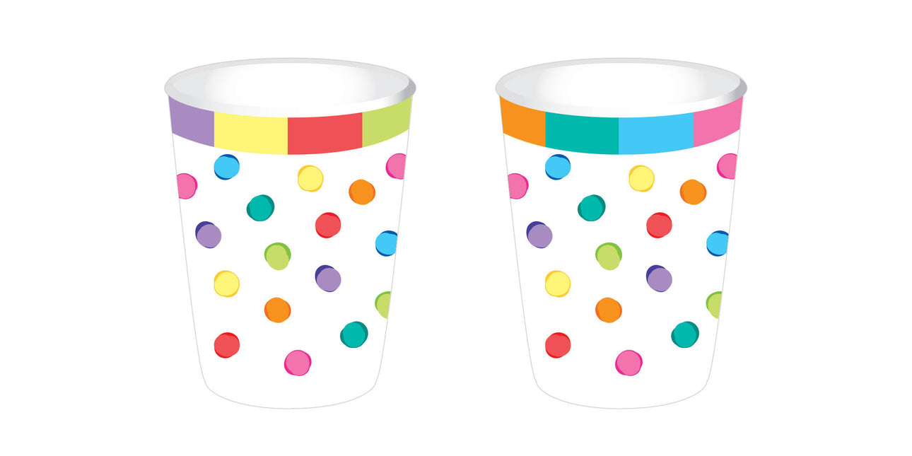 Vasos Confeti de Colores 250ml 8uds.