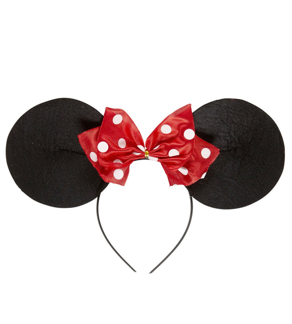 Diadema Minnie Mouse Negro Rojo