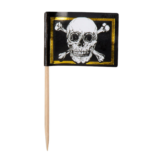 Pica-bandera pirata 7cm 24uds.