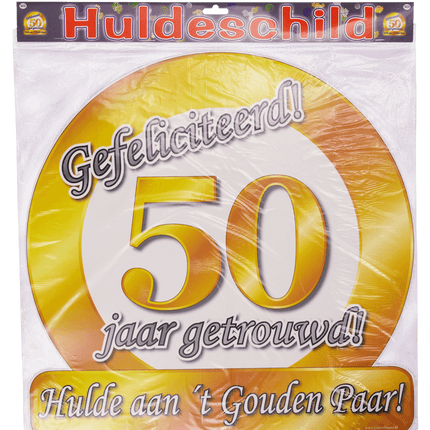 Cartel de puerta 50 años casados 50cm