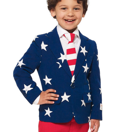 Traje USA Stars Stripes Niño OppoSuits