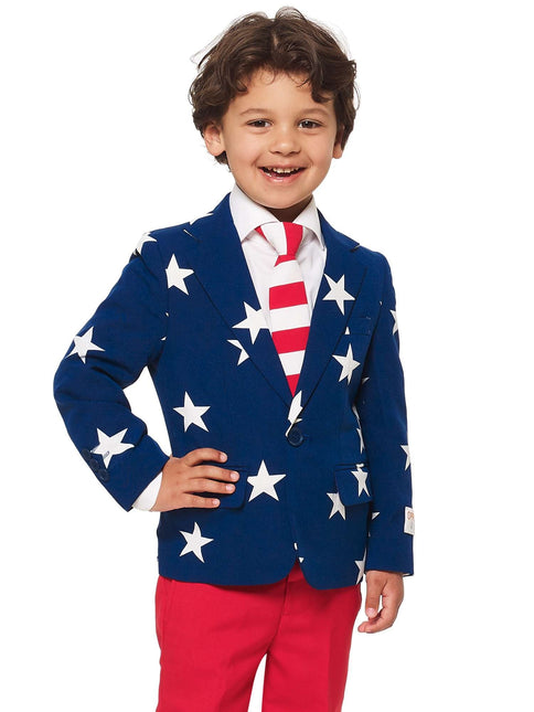 Traje USA Stars Stripes Niño OppoSuits