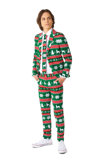 Traje Verde Festivo Niño Adolescente OppoSuits