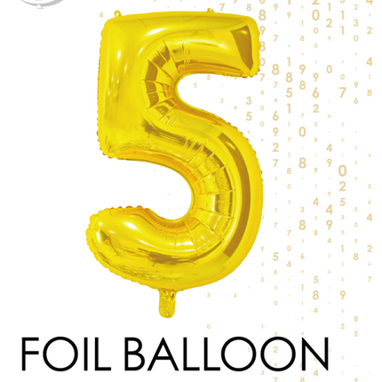 Globo foil Figura 5 Oro 66cm