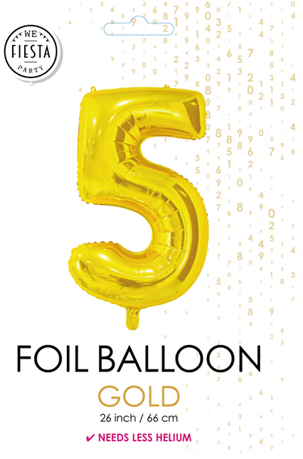 Globo foil Figura 5 Oro 66cm