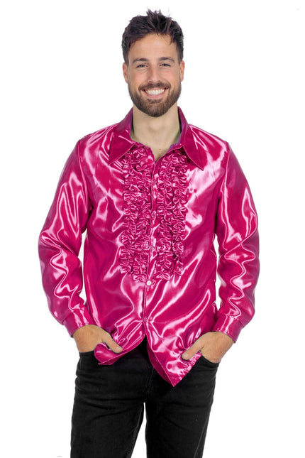 Blusa Disco Volantes Fucsia