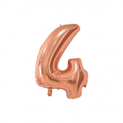 Globo de foil Figura 4 Oro Rosa 66cm