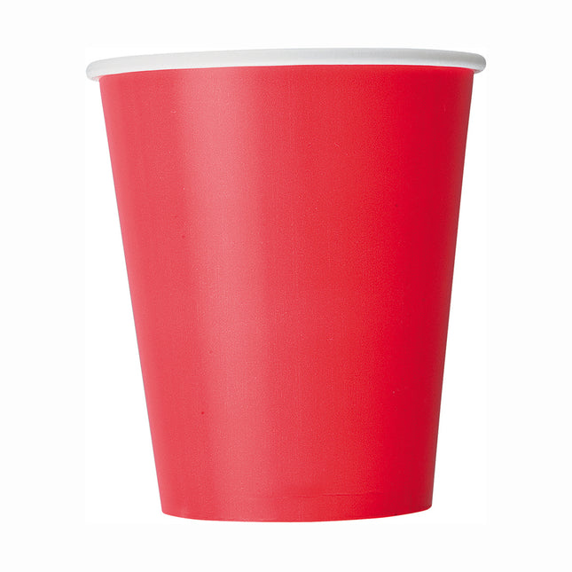 Vasos Rojos 266ml 8ud