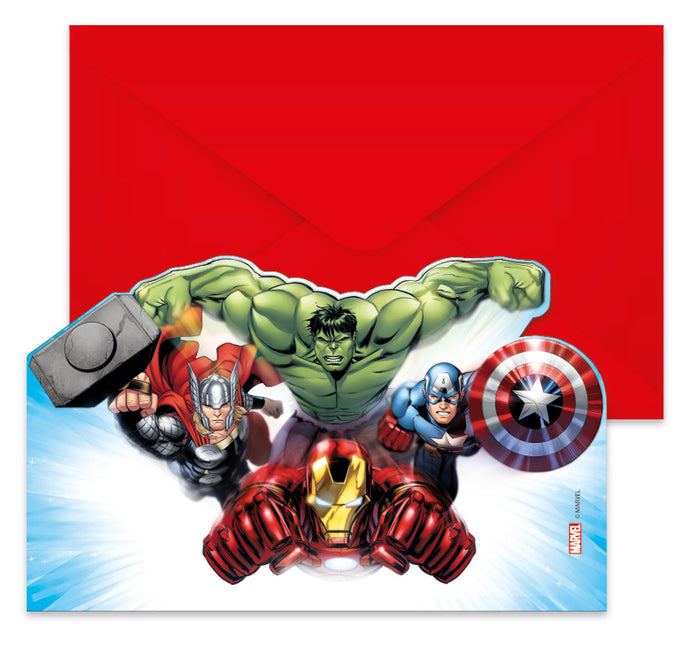 Avengers Infinity Stones Invitaciones 6pcs