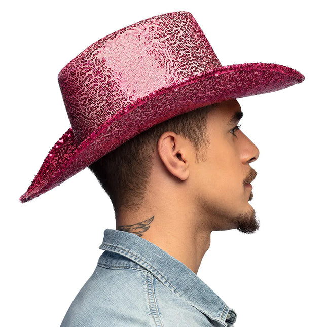 Sombrero de vaquera rosa