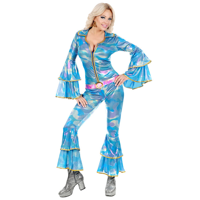 Mono Disco 70S Azul Mujer