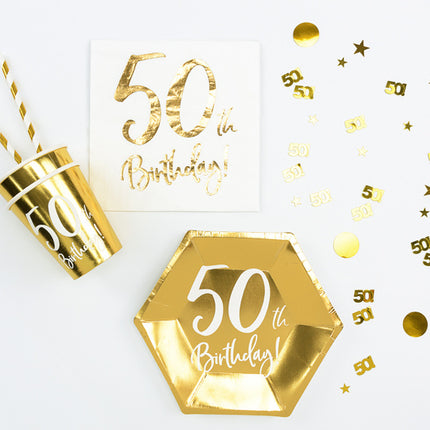 Confeti de mesa 50 Años Oro