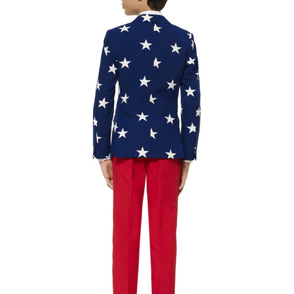 USA Traje Estrellas Rayas Niño Adolescente OppoSuits