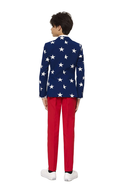 USA Traje Estrellas Rayas Niño Adolescente OppoSuits