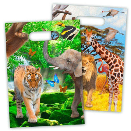 Animales Safari Bolsas Compartidas 23cm 8pcs