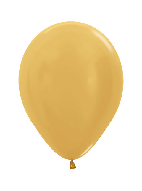 Globos Oro Metálico 25cm 100pcs