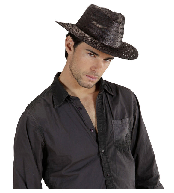 Sombrero Vaquero Paja Negro