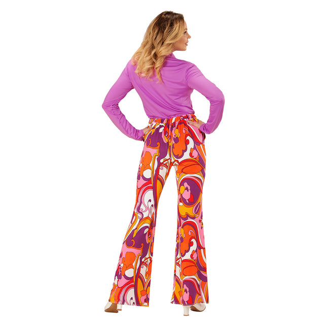 Pantalones Disco 70S Color Mujer