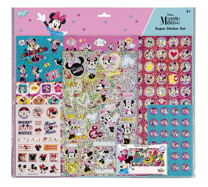 Set de pegatinas de Minnie Mouse 12 piezas