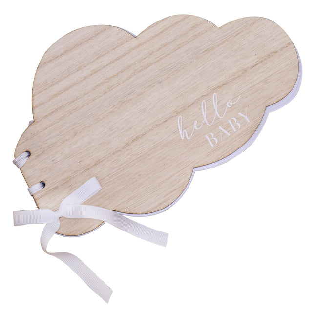 Libro de visitas beige Hello Baby 17cm