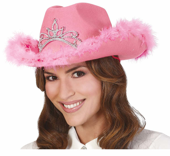 Sombrero de vaquero rosa