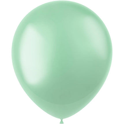 Globos Verde Menta Metálicos 33cm 10pcs