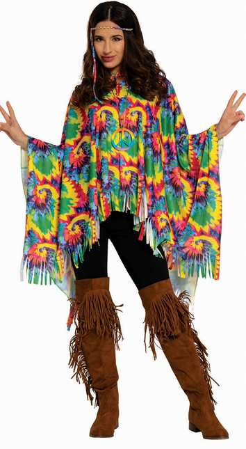 Disfraz de Poncho Hippie M