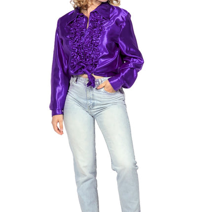 Blusa Disco Volantes Morado