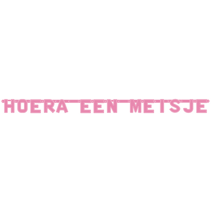 Cadena de letras rosa Hooray A Girl