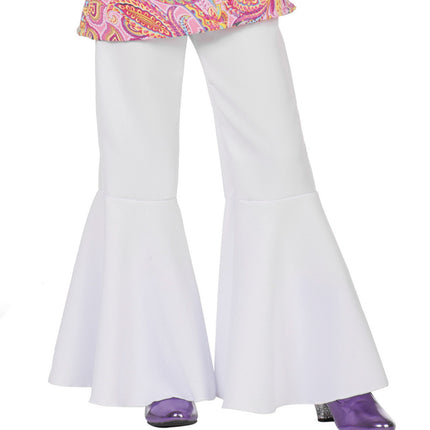 Pantalones Hippie 60S Blanco Niño