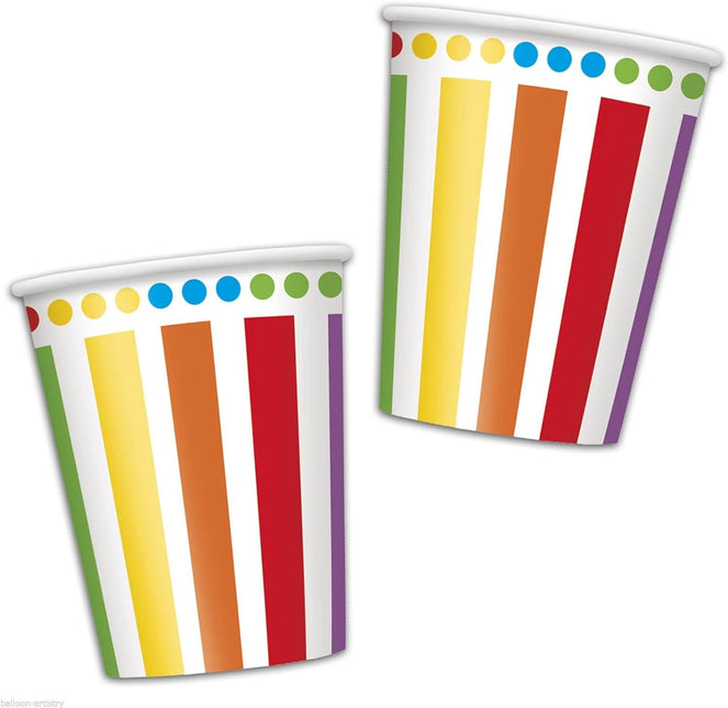 Vasos Arco Iris 270ml 8ud