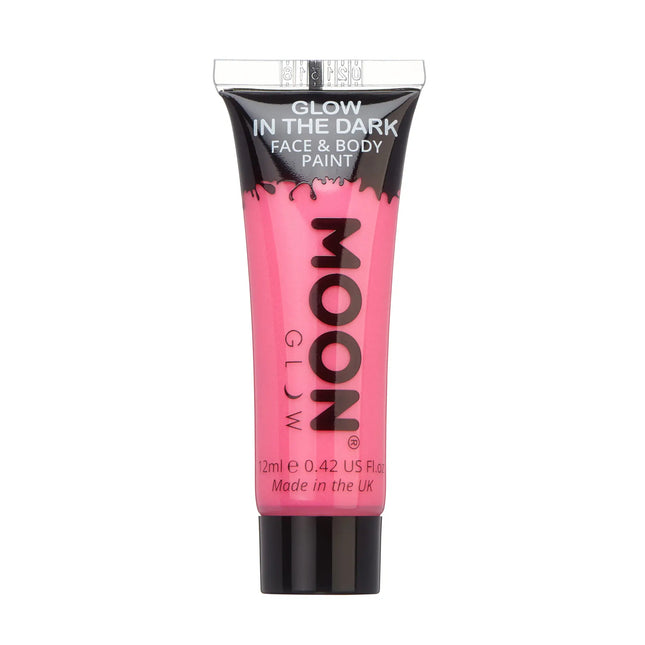 Moon Glow Pintura facial que brilla en la oscuridad Rosa 12ml