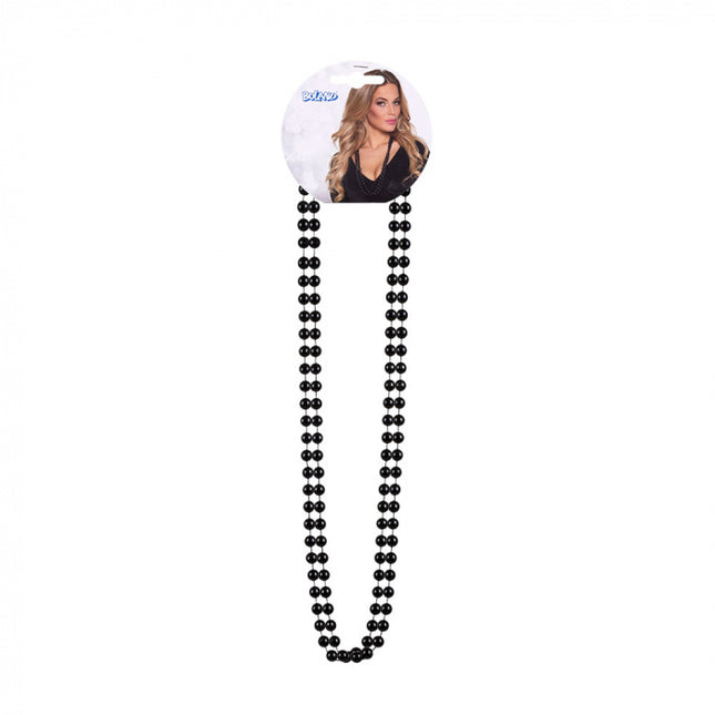 Collares Perlas Negro 2pcs